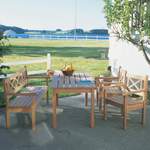 Gartentisch von Fritz Hansen (Skagerak), in der Farbe Braun, aus Teak, andere Perspektive, Vorschaubild