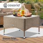 Gartentisch von Casaria®, in der Farbe Grau, aus Polyrattan, andere Perspektive, Vorschaubild