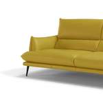 2 & 3 Sitzer Sofa von Egoitaliano, in der Farbe Gelb, aus Leder, andere Perspektive, Vorschaubild