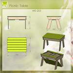 Gartentisch von WENDITOYS, in der Farbe Braun, aus Holz, andere Perspektive, Vorschaubild