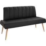 Sitzbank von exxpo - sofa fashion, in der Farbe Schwarz, aus Kunstleder, andere Perspektive, Vorschaubild