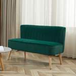 2 & 3 Sitzer Sofa von HOMCOM, in der Farbe Grün, aus Kiefernholz, andere Perspektive, Vorschaubild