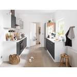 Küchen, in der Farbe Grau, aus Holzwerkstoff, andere Perspektive, Vorschaubild