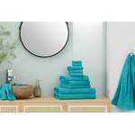 Handtuch-Set von My Home, in der Farbe Blau, aus Frottier, andere Perspektive, Vorschaubild