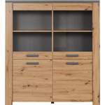 Highboard von home affaire, in der Farbe Braun, aus Holzwerkstoff, andere Perspektive, Vorschaubild