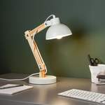 Schreibtischlampe von Brilliant, in der Farbe Weiss, aus Massivholz, Vorschaubild
