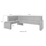 Eckbank von exxpo - sofa fashion, in der Farbe Grau, aus Strukturstoff, andere Perspektive, Vorschaubild