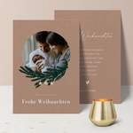 Weihnachtskarte 'Greenery', der Marke MY FAM POSTER | Personalisierte Poster