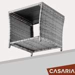 Gartentisch von Casaria®, in der Farbe Grau, aus Korbgeflecht, andere Perspektive, Vorschaubild