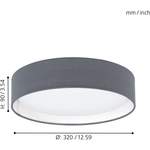 Deckenlampe von Eglo, in der Farbe Grau, aus Kunststoff, andere Perspektive, Vorschaubild