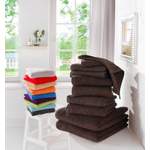 Handtuch-Set von My Home, in der Farbe Braun, aus Baumwolle, andere Perspektive, Vorschaubild