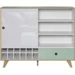 Highboard von loftscape, in der Farbe Weiss, aus Holzwerkstoff, andere Perspektive, Vorschaubild