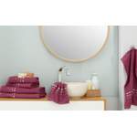 Handtuch-Set von home affaire, in der Farbe Rosa, aus Frottier, andere Perspektive, Vorschaubild
