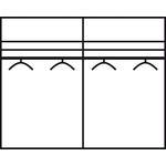 Schwebetürenschrank von Rauch, in der Farbe Weiss, aus Holzwerkstoff, andere Perspektive, Vorschaubild