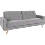 2 & 3 Sitzer Sofa, in der Farbe Grau, aus Samtvelours, andere Perspektive, Vorschaubild