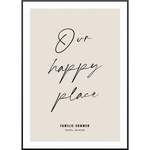 Happy Place der Marke My Fam Poster I Individuelle Familienposter