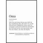 Definition Oma der Marke My Fam Poster I Individuelle Familienposter