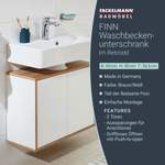 Waschbeckenunterschrank von Fackelmann, in der Farbe Weiss, aus Spanplatte, andere Perspektive, Vorschaubild