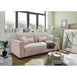 2 & 3 Sitzer Sofa von ED-Lifestyle, in der Farbe Rosa, aus Textil, Vorschaubild