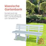 Gartenbank von Gardenson, in der Farbe Weiss, aus Kunststoff, andere Perspektive, Vorschaubild