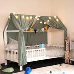 Kinderbett von Home Deluxe, in der Farbe Weiss, aus Kiefernholz, andere Perspektive, Vorschaubild
