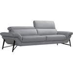 2 & 3 Sitzer Sofa von Egoitaliano, in der Farbe Grau, aus Leder, andere Perspektive, Vorschaubild