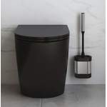 WC-Bürste von Metaltex, in der Farbe Schwarz, aus Kunststoff, andere Perspektive, Vorschaubild