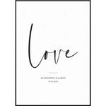 Love Script der Marke My Fam Poster I Individuelle Familienposter