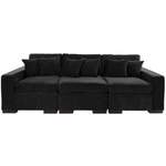 2 & 3 Sitzer Sofa von Guido Maria Kretschmer Home&Living, in der Farbe Schwarz, aus Samtvelours, andere Perspektive, Vorschaubild