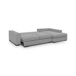 Ecksofa von Stylefy, in der Farbe Grau, aus Velours, andere Perspektive, Vorschaubild