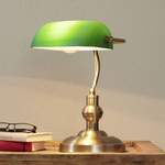 Schreibtischlampe von Lindby, in der Farbe Grün, aus Messing, andere Perspektive, Vorschaubild