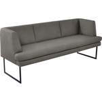 Sitzbank von K+W Komfort & Wohnen, in der Farbe Grau, aus Leder, andere Perspektive, Vorschaubild