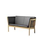 2 & 3 Sitzer Sofa von FDB Møbler, in der Farbe Schwarz, aus Leder, andere Perspektive, Vorschaubild
