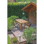 Gartentisch von Garden Pleasure, in der Farbe Braun, aus Massivholz, andere Perspektive, Vorschaubild