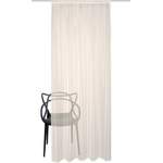 Vorhang von Home Basics, in der Farbe Weiss, aus Voile, andere Perspektive, Vorschaubild