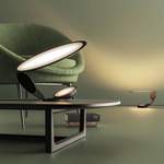 Schreibtischlampe von Axo Light, in der Farbe Schwarz, aus Aluminium, andere Perspektive, Vorschaubild