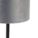 Beistelltischlampe von QAZQA, in der Farbe Grau, aus Textil, andere Perspektive, Vorschaubild