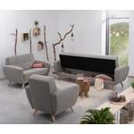 2 & 3 Sitzer Sofa von Tchibo, in der Farbe Braun, aus Holz, andere Perspektive, Vorschaubild