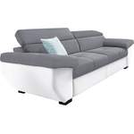 2 & 3 Sitzer Sofa von COTTA, in der Farbe Grau, aus Kunstleder, andere Perspektive, Vorschaubild