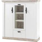 Highboard von home affaire, in der Farbe Weiss, aus Metall, andere Perspektive, Vorschaubild