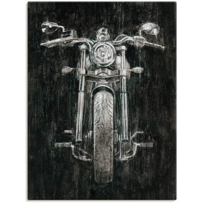 ANY IMAGE Digitaldruck »Motorrad«, Rahmen: Buchenholz, Schwarz