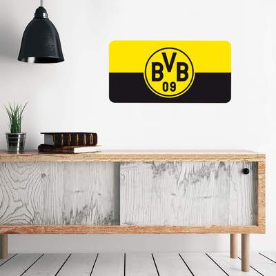 Preisvergleich für Wall-Art Ladendirekt Banner St.), BxHxT Wandtattoo 70x0.1x35 4063129108855 GTIN: Dortmund cm, Mehrfarbig, gelb«, (1 »Borussia 