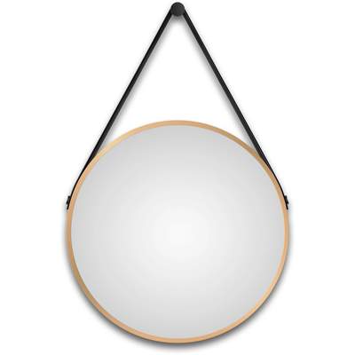 Preisvergleich für Talos Wandspiegel, dekorativer runder Spiegel mit  Aluminiumrahmen, Ø 50 cm, BxHxT 50x50x3.2 cm, in der Farbe Gold, aus  Metall, GTIN: 4250312114513 | Ladendirekt