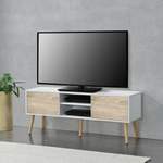 TV-Lowboard, in der Farbe Weiss, aus Holz, der Marke Isabelline, Vorschaubild