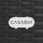 Gartentisch von Casaria®, in der Farbe Schwarz, aus Polyrattan, andere Perspektive, Vorschaubild