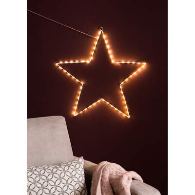 Preisvergleich für AM Design LED Stern, Weihnachtsstern aus Draht, mit Öse  zum Aufhängen,Weihnachtsdeko aussen, BxT 58x58 cm, GTIN: 4056422177345 |  Ladendirekt