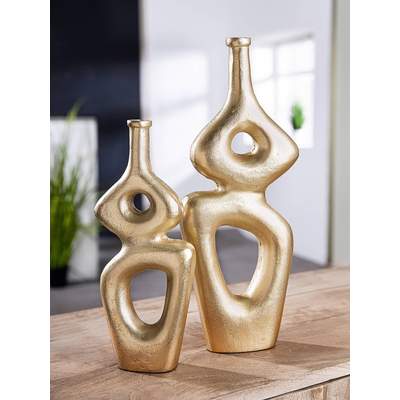 Preisvergleich für GILDE Tischvase »Vida, mit Farbverlauf«, (1 St.), dekorative  Vase aus Glas, Blumenvase, BxHxT 16x31x16 cm, GTIN: 4063387398968 |  Ladendirekt